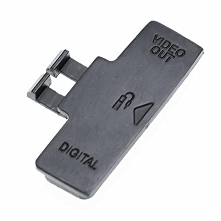 vhbw Kontaktabdeckung kompatibel mit Canon EOS Kiss Digital N Kamera für PC | Fernbedienungs-, VIDEO OUT und DIGITAL Anschluss - Gummi Schwarz