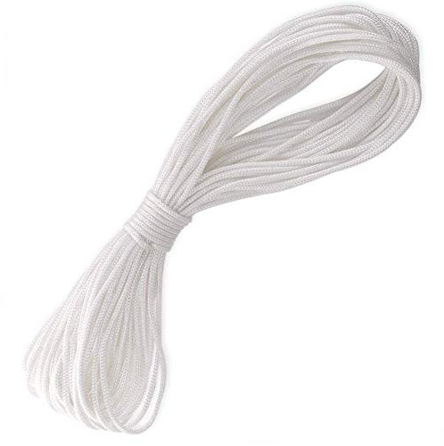 10M 4mm Picture Frame Hanging String Picture Hanging Cord Heavy Duty White Strong Nylon Cord Braided Rope Multifunction Rope Wire Canvas Cord for Mirror Frame Parasol Paintings Hanging Decoration