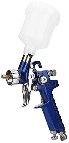 BORDSTRACT Aerógrafo HVLP Pistola Pulverizadora de Retoque Con Alimentación Por Gravedad, Mini Compresor Aire Portatil, Aerógrafo Con Compresor, Pintura Con Pincel Aire Acción(0.8mm)