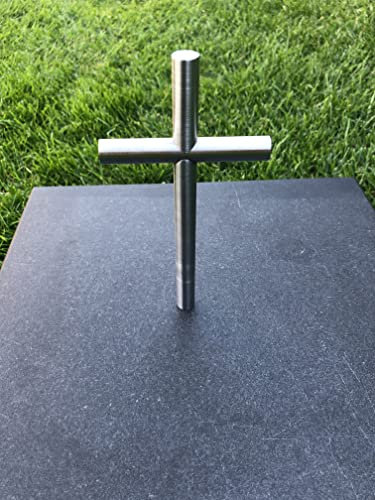 Generisch Grabkreuz-Urnenkreuz-Edelstahl Grabmal-Ornament-Bodenmontage