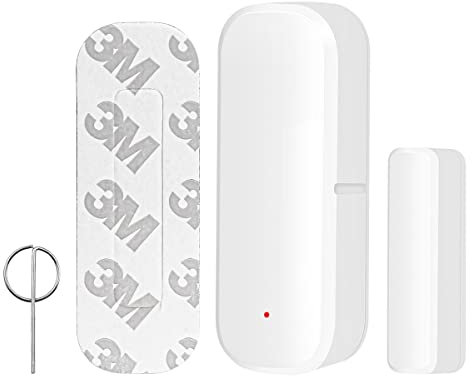 Hsthe Sea WiFi Smart Türsensor, Tür- und Fenstersensor – für Tuya, kabellose Tür- und Fenstersensor-Alarm-App, kabelloser Fensterkontaktsensor für Heimsicherheit und Smart Home-Automatisierung