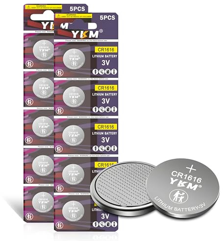 YKM 10 Pack DL1616 CR 1616 CR1616 3V Lithium Battery for Car Remote Key Battery CR1616