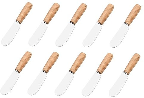 ABOOFAN Sahnespatel Frühstücksbrötchen Spachella-silikon Backschaber Glasurspatel Für Kuchen Käsestreuer Aus Edelstahl Tortenheber Würze Aufschnitt Holzgriff