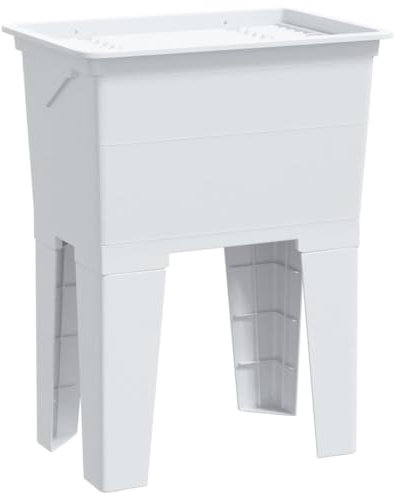 vidaXL Vasca per Lavanderia Bianca 59x41x75 cm in Resina, lavandino per lavanderia, lavandino per lavatoio, vasca per lavatoio