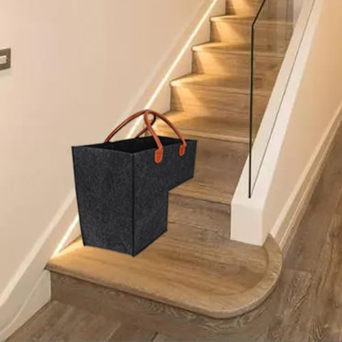 treppenkorb stufenkorb schwarz | L-förmiger Treppenaufbewahrungs-Organizer für - und Bürodekoration, 4 mm dicker Filz