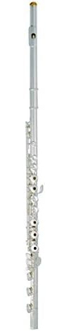 Soundman® EFL-603 Querflöte in C, mit Kopfstück aus Massivsilber, Ringklappen, E-Mechanik, Offset G sowie Holzkoffer