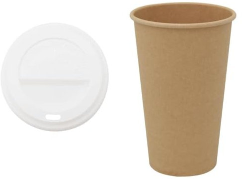 vidaXL Pappbecher mit Deckeln 1000 Stk. 16oz 400ml, Tasse, Pappe Kaffeebecher, Kaffeetasse, Tassen, Papierbecher, Kaffeetassen, Teetasse, Teetassen
