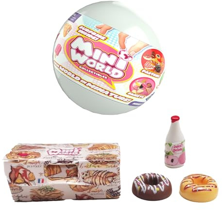 Bizak Mini World Capricos Überraschungskapseln mit Miniatur-Sammlerstücken und Mahlzeiten, 70 Überraschungen mit Süßigkeiten, Getränken und Aufklebern, Jungen und Mädchen ab 6 Jahren (64505003)