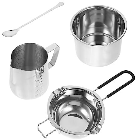 HAPINARY 1juego Olla Inoxidable Para Derretir y Mango De Antideslizante Para Cocción y Camping