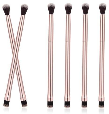 Pincel corrector 2 en 1, delineador de ojos, pincel de viaje, juego de pinceles de maquillaje, sombra de ojos, aplicador de sombra de ojos, color oro rosa