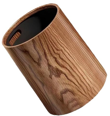 Cabilock Poubelle Rustique Imitation Bois De Capacité, Corbeille À Papier En Plastique, Style Vintage, Décoration De Ferme, 8 L