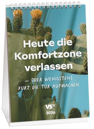 Visual Statements – Wochentischkalender 2026 – Sprüchekalender mit 52 pointierten Zitaten – Wochenkalender mit Spiralbindung – Humorvoll & inspirierend – Tischkalender für Büro & Homeoffice
