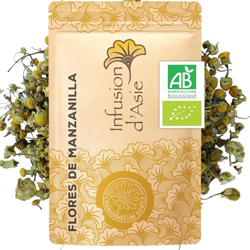 Khla - Flores de Manzanilla Ecológicas 100 g - Infusión Nocturna - Té Sueño & Digestión - Caliente o Fría – Enteras y Secas - Floral & Aromática - Antioxidantes - Origen Egipto