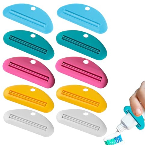 YAYNO 10 Stück Tubenquetscher Zahnpastatube Quetschspender Tubenausdrücker Tubenpresse Zahnpasta Ausdrücker für Zahnpasta Schuhcreme Haarfärbemittel Handcreme
