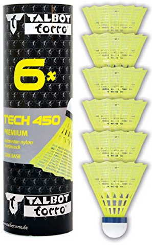 Talbot-Torro Badminton fjäderboll Tech 450, gul/blå