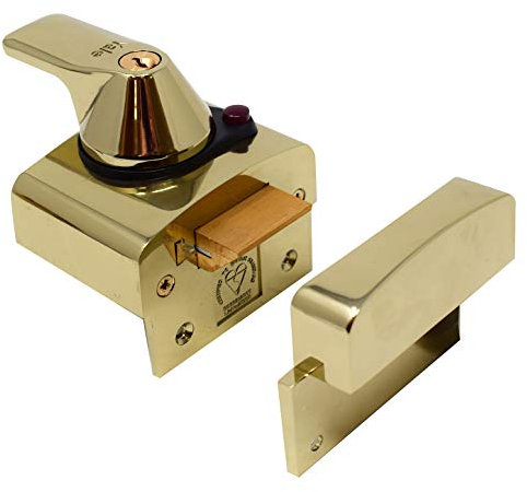 Yale P-BS1-BLX-PB-60 - BS1 British Standard Nightlatch - 60mm - Brass Finish - High Security Approved by Insurance Companies
