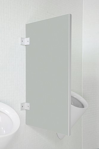 Kemmlit Urinal Trennwand Novara Hellgrau aus Holzwerkstoff, Schamwand WC Herren, TÜV zertifiziert