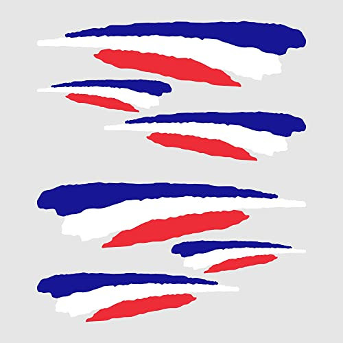 Autodomy Autocollants Stickers Drapeau Français France Sport | Sticker Drapeau Français | Lot 6 Autocollant France Voiture Moto Scooter Quad Casque | Résistants à la Pluie et Soleil