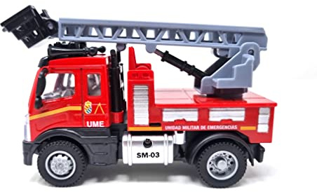 PLAYJOCS GT-8150 CAMIÓN UME Bomberos. Coche de Metal y plástico, Juguete para niños.