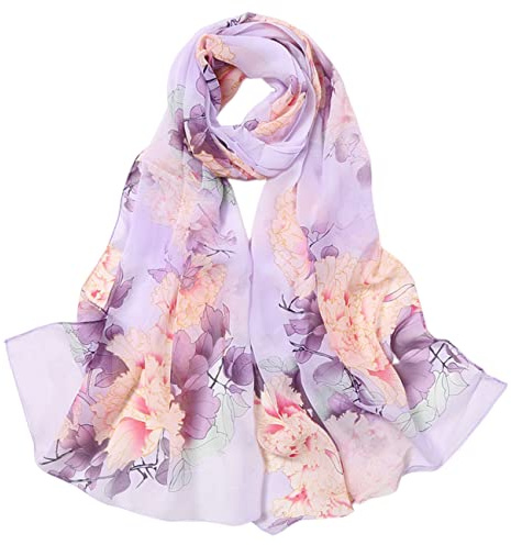 FAIRYGATE Ladies Scarf Lightweight Purple Scarf Ladies Scarfs for Women Sale Celebrity Designer Womens Scarves Shawl Shawls for Weddings A4507