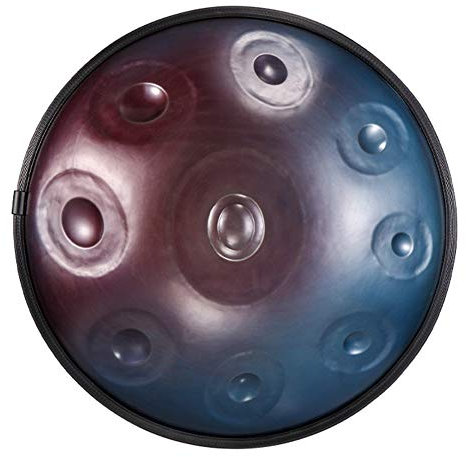 Handpan-Trommel, Stahl-Handtrommel in D-Moll, 9 Noten, 22 Zoll, Musikinstrument, Stahlzungentrommel mit weicher Hand-Pan-Tasche, Handpan-Ständer