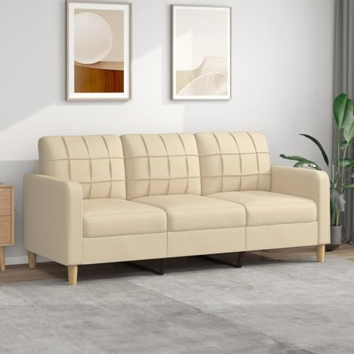 Cozynest 3Sitzer-Sofa Creme 180 cm Stoff