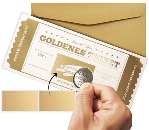 Judywoo Tarjeta de regalo para rellenar con adhesivo para rascar, amuleto de la suerte, billete dorado con tarjeta rasca, para mujeres, novia, cumpleaños, regalo de cumpleaños (oro blanco)