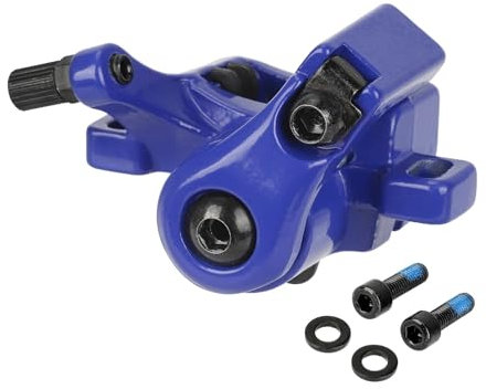 HLAQHL Bremssattel Kompatibel Mit Xiaomi 4 Pro MI 3 Elektrische Roller Hinterrad Scheibenbremse Linke Seite Aluminium Legierung Teile Enthalten Pads(Blue Caliper)