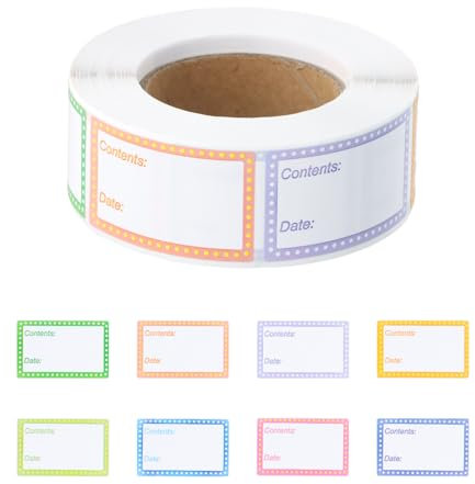 500 Pcs Etiketten Selbstklebend, Aufkleber Beschriften Öl Wasserfest 40x25mm, Klebeetiketten Personalisiert Namensetiketten Schule Gefrierschrank Etiketten, Gefrieretiketten Rolle Gläser Marmelade (B)