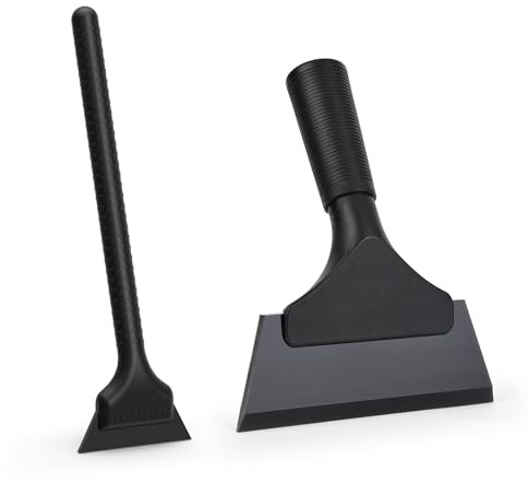 EHDIS Small Squeegee 5 inch, Rubber Window Tint Windshield Squeegee for Window, Glass, Shower Door, Car, Mirror, with Non-slip Handle, 2 Pack