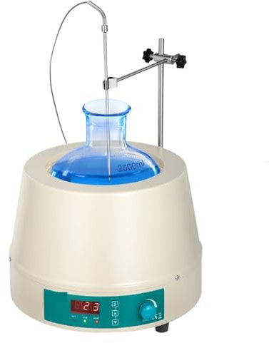 Agitateur magnétique Bouton d'agitation de manteau chauffant liquide Agitateur magnétique 1/2L 0-1600RPM Plaque chauffante Vortrx Mélangeur Agitateur for laboratoire chimique Largement utilisé en labo
