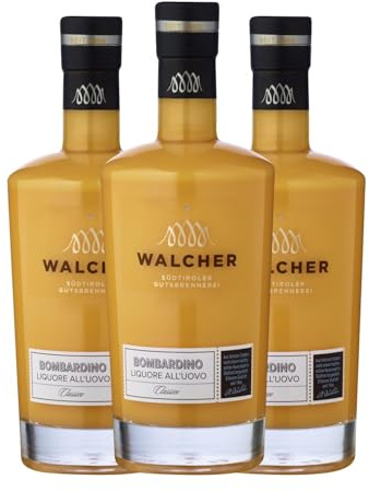Liköre Alfons Walcher Bombardino Eierlikör Friuli Isonzo 70 cl (Karton mit 3 Flaschen von 70 cl)