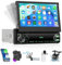 Hodozzy Single Din Touchscreen Car Stereo Wireless CarPlay Android Auto,7 inch Flip Out Bluetooth 1 Din Car Radio with SWC Mirror Link FM Radio USB-C EQ Colour Backlight Setting+Backup Camera