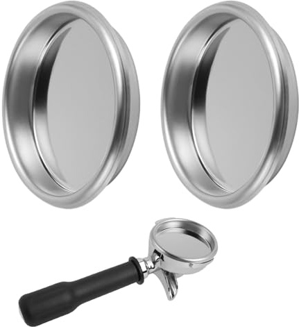Watlikeup 2PCS 58mm Back Flush Blind Filter, Silver, 58mm Blanking Disc, Round, Compatible with Breville Gaggia Espresso Machines