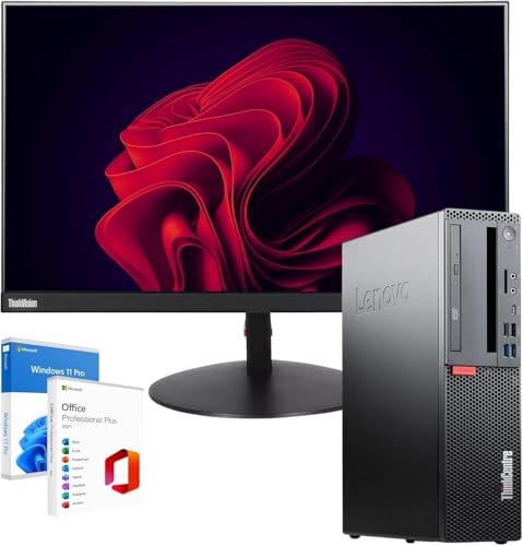 Lenovo Poste de bureau complet PC de bureau Intel Core i5-8400 jusqu'à 4,60 GHz | RAM 16 Go | SSD 512 Go | moniteur 27 ThinkVision FullHD Wifi Win 11 OFFICE 2021 Professionnel Garantie 36 mois