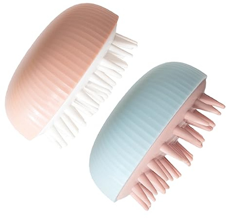 SHERCHPRY 2stücke Haar-kopfhautbürste Silikon Duschbürste Shampoobürste Kopf Massage Haar-kopfhautmassagegerät Haarshampoobürste