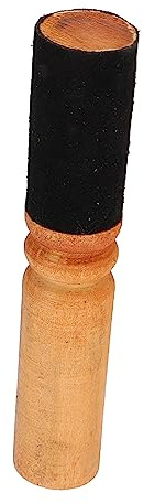Yardwe Mazo de Madera para Cuenco Tibetano Mediano 13 Cm Cabeza de Cuero Pu, Accesorio para Cuenco Sonoro de Meditación, Palo de Buda Nepalí para Relajación y Terapia Sonora