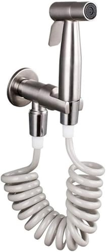 POADGBCN Stainless Steel Wall Mounted Adjustable Bidet Sprayer Kit with 3M Hose Toilet Faucet for Bathroom Hygiene and Cleaning​​