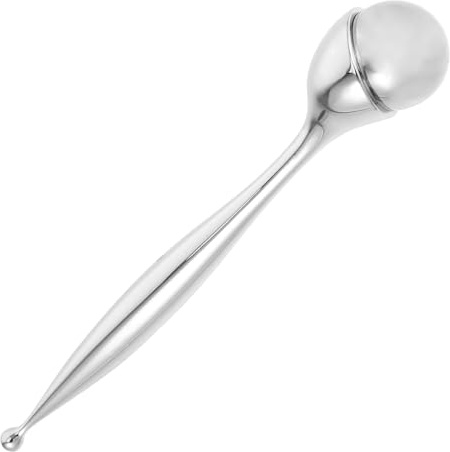 Alipis Cucchiaio Massaggiatore per Occhi in Acciaio Inossidabile per Ridurre le Occhiaie e Stimolare la Microcircolazione, Strumento Portatile per Area Occhi per Viaggi d'Affari e Saloni