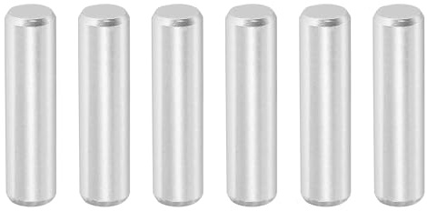 QUARKZMAN 6 Pcs Perno Cilindrico 6 X 25 Mm In Acciaio Inox 316, Supporto Mensola A Perno Elementi Di Fissaggio Per Costruzione Macchine, Installazione Mobili, Colore Argento