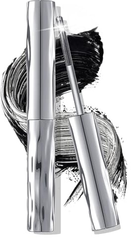 2Pack Iron Eye Mascara,Waschbare Metal Wand Mascara - Lang anhaltendes Volumen & klumpenfrei mit wischfesten Pigmenten