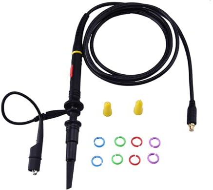 Oscilloscope Probes - 47.24 Inches 60MHz Current Probe | 1x 10x Attenuation BNC Clip Probes, Portable Accurate Oscilloscope Test Lead With Interchangeable Tips For Electronics Engineering, Repair,