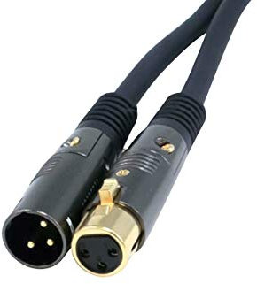 Monoprice 104752 XLR to XLR Cable [Microphone & Interconnect] - 3.05M (10ft) M/F, Gold Plated Connector, 16AWG - Premier Series