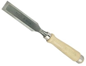 ULMIA Stechbeitel 28 mm Gesamtlänge 315 mm mit hellem Holzheft, zur Bearbeitung von Holz, 164-28