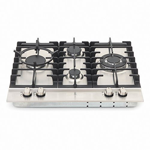 Kaiser Plaque de cuisson en acier inoxydable 60 cm, autosuffisante gaz fabricant de luxe 3,8 kW Wok plaque de cuisson au gaz réchaud à gaz du gaz gaz naturel et gaz propane