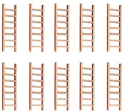 DOITOOL Lot de 15 Mini échelles Miniatures en Bois pour Maison de poupée - Accessoires de Jardin féérique - Accessoires pour décoration de Maison de poupée