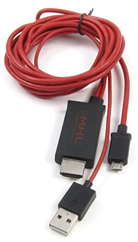 Ruilogod USB Micro MHL a HDMI TV AV HDTV Cable para HTC One X EVO 3D