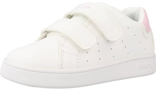 Geox B Eclyper Girl A, Zapatillas, Niñas, White Lt Pink, 24 EU