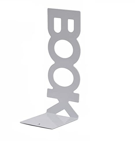 Buchstützen Buch endet, dekorative Metal-Buchstützen unterstützt for Regale, Heavy Duty Bookend Book Stopper, einzigartige Buchsetzung for schwere Bücher, 1 Paar bücherstützen (Size : 1 Pair White)