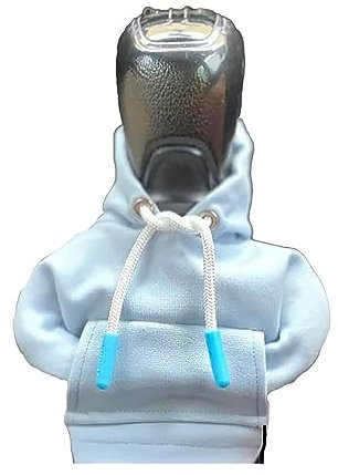 MOREASE Schalthebel Hoodie, Schaltknauf Hoodie Auto Schalthebel Haube, Pulli für Schaltknauf Abdeckung, Hoodie Car Gear Shift Cover Hoodie für Schaltknauf Überzug für Dekoratives Autozubehör (Weiß)